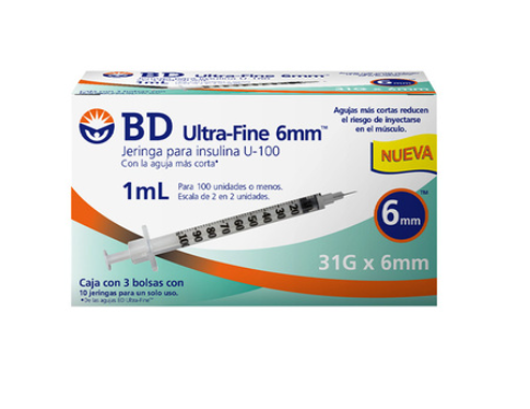 JERINGA BD ULTRA-FINE PARA INSULINA U-100 1 ml (31 G x 6 mm)