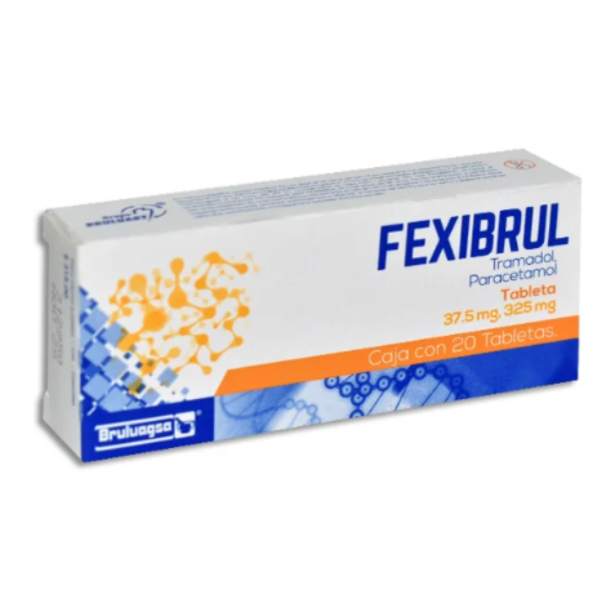 FEXIBRUL. TRAMADOL 37.5 MG / PARACETAMOL 325 MG. 20 TABLETAS.