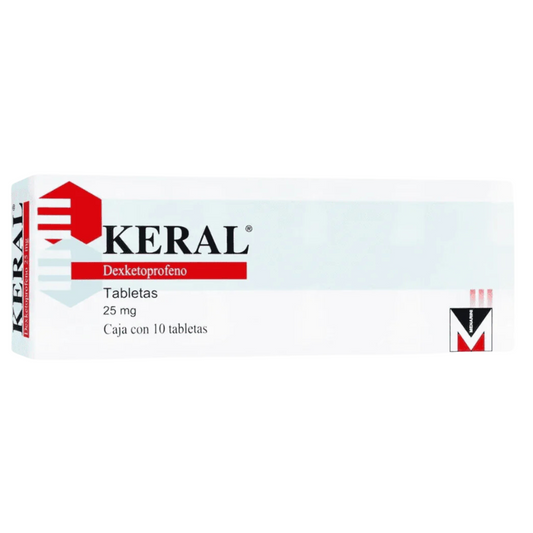 KERAL DEXKETOPROFENO MENARINI 25MG / CAJA CON 10 TABLETAS