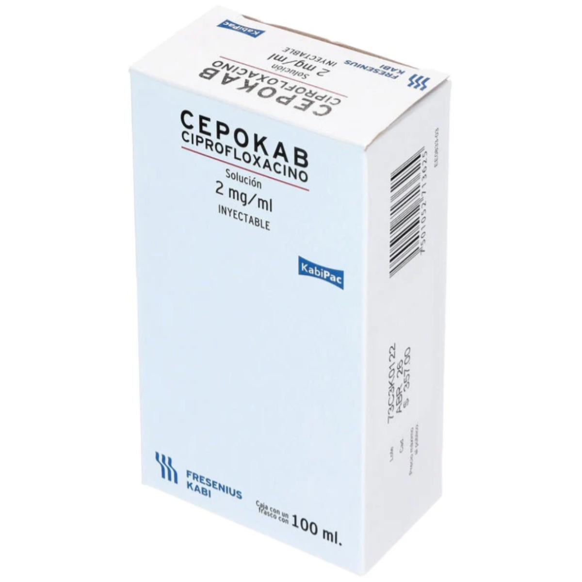 CEPOKAB. CIPROFLOXACINO 2 MG/1 ML.