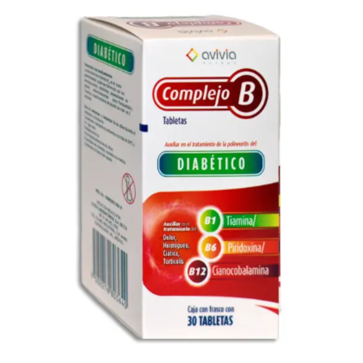 COMPLEJO B DIABETICO 30 TABLETAS AVIVIA