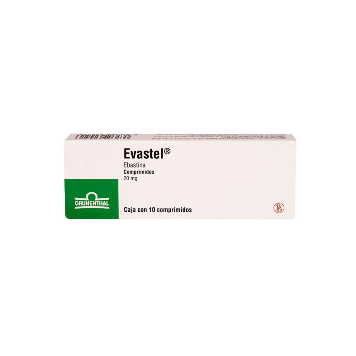 EVASTEL. EBASTINA 20 MG. CAJA CON 10 COMPRIMIDOS