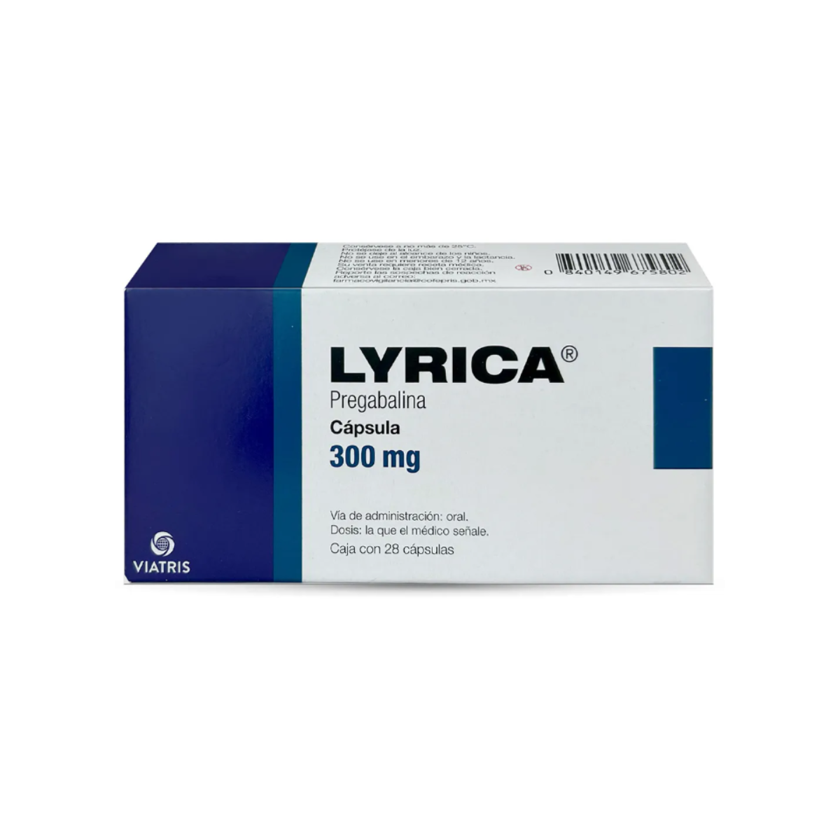 LYRICA. PREGABALINA 300 MG. CAJA CON 28 CÁPSULAS