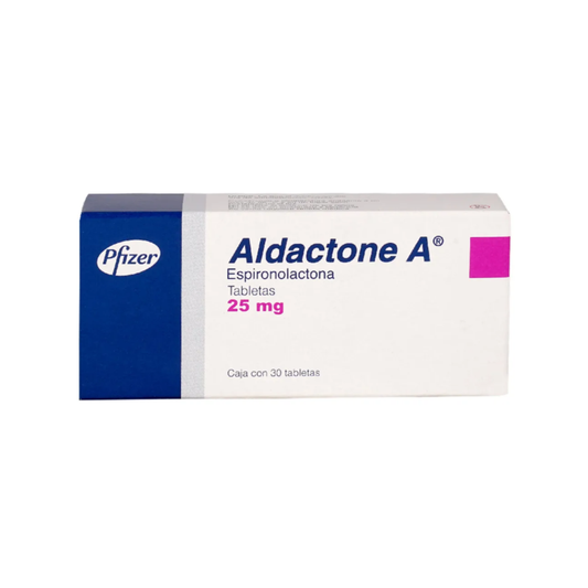 ALDACTONE A. ESPIRONOLACTONA 25 MG. CAJA CON 30 TABLETAS