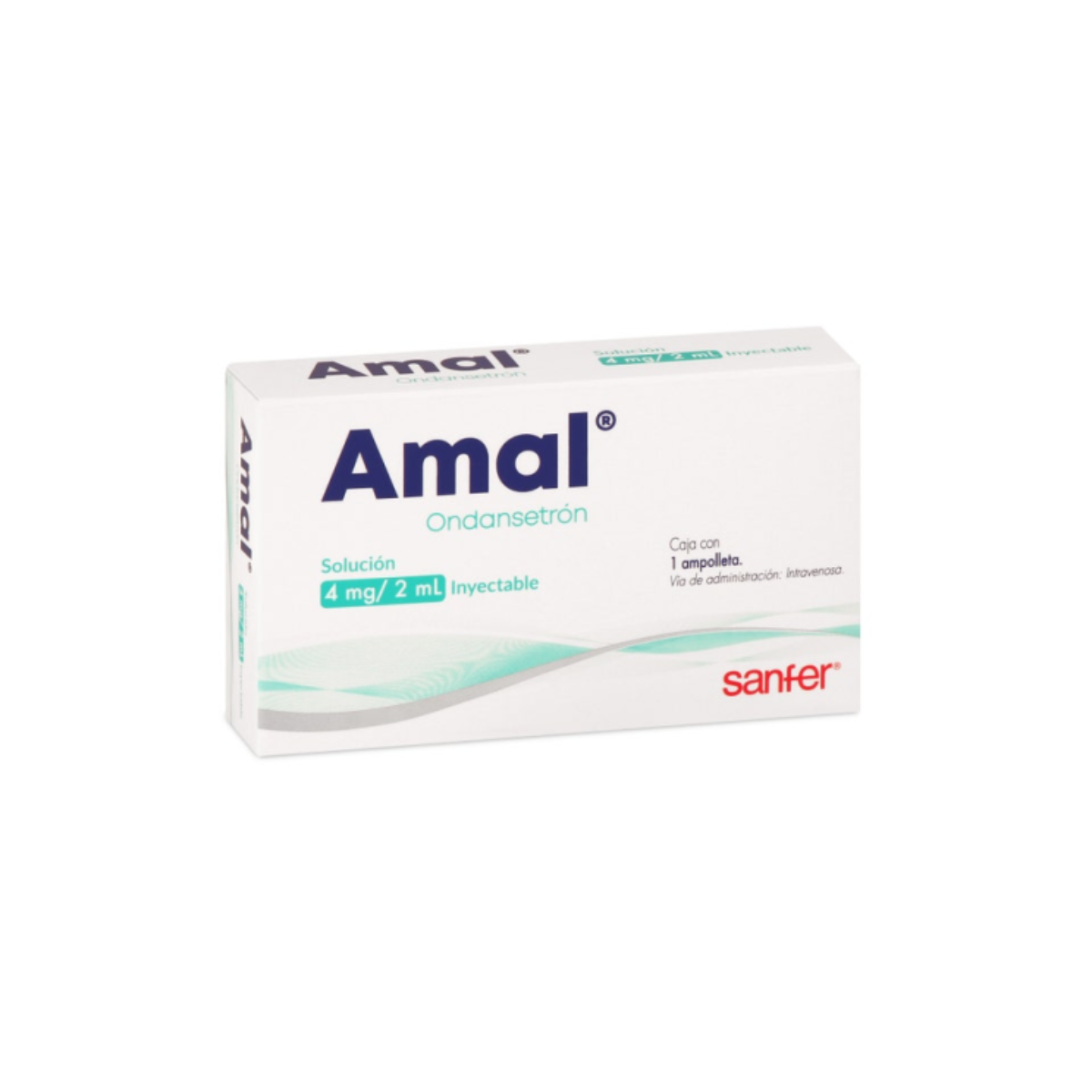 AMAL. ONDASETRON. SOLUCIÓN INYECTABLE 4MG/2ML. CAJA CON 1 AMPOLLETA