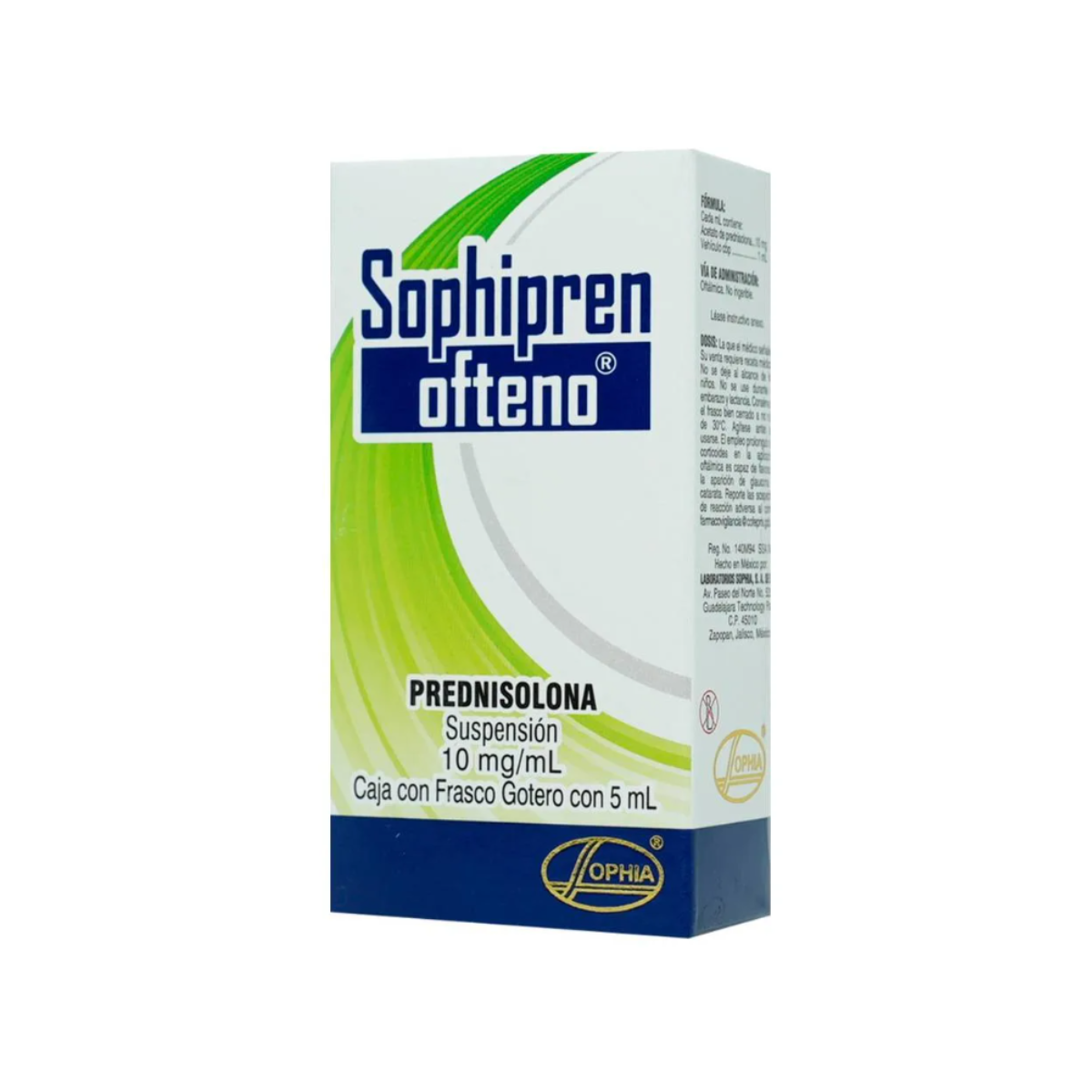 SOPHIPREN OFTENO. PREDNISOLONA SUSPENSIÓN 10 MG/ML. FRASCO GOTERO CON 5 ML