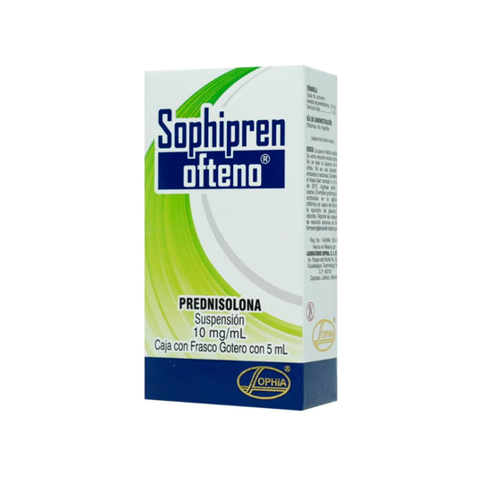 SOPHIPREN OFTENO. PREDNISOLONA SUSPENSIÓN 10 MG/ML. FRASCO GOTERO CON 5 ML