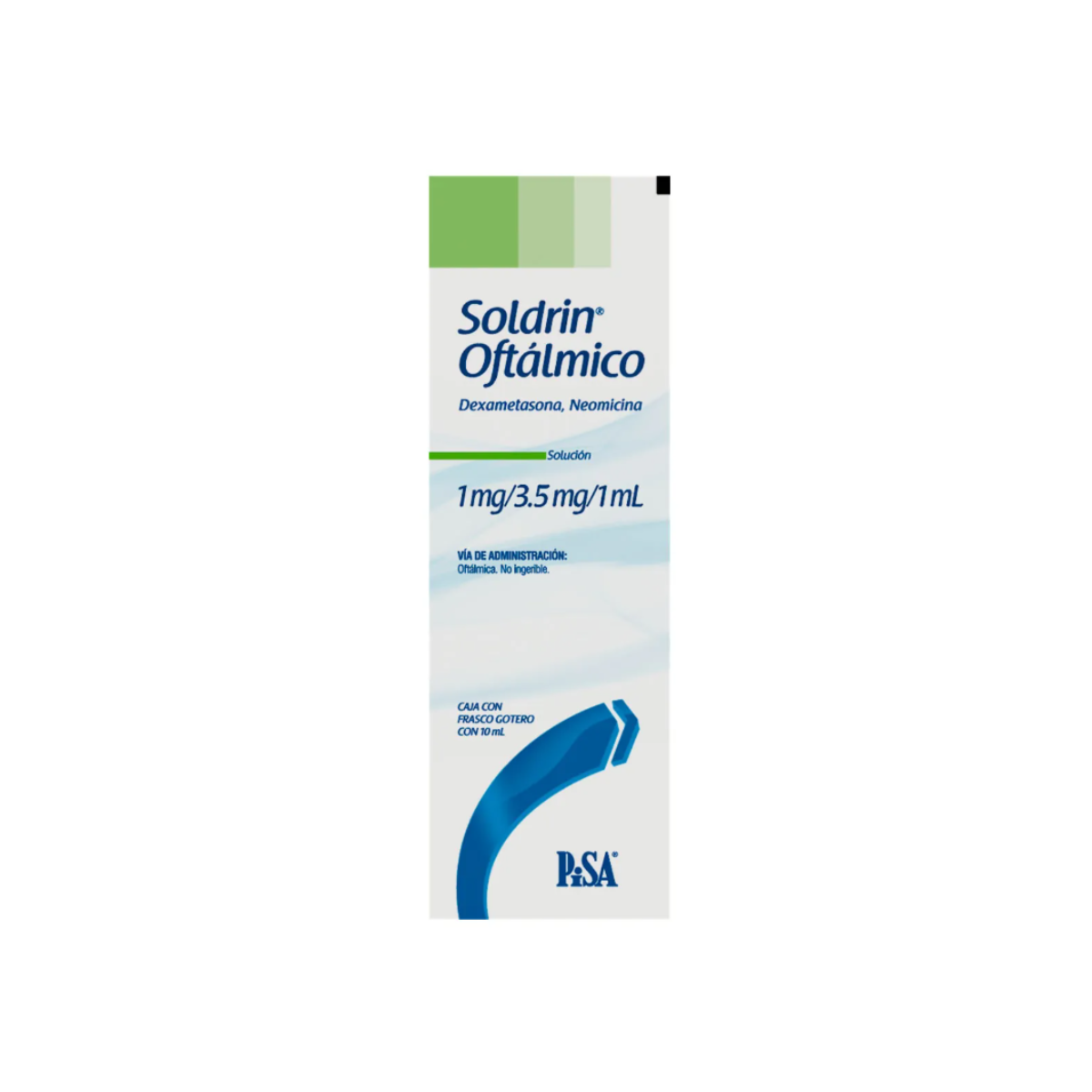 SOLDRIN OFTÁLMICO. DEXAMETASONA 1MG/NEOMICINA 3.5MG/1ML. FRASCO GOTERO CON 10 ML