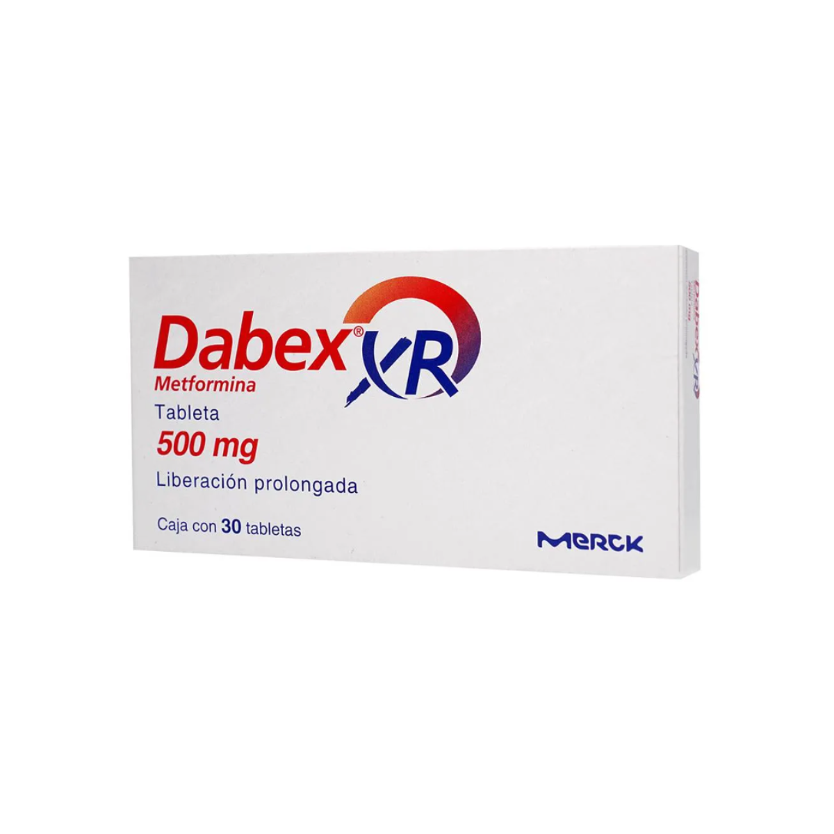 DABEX XR. METFORMINA 500 MG. CAJA CON 30 TABLETAS