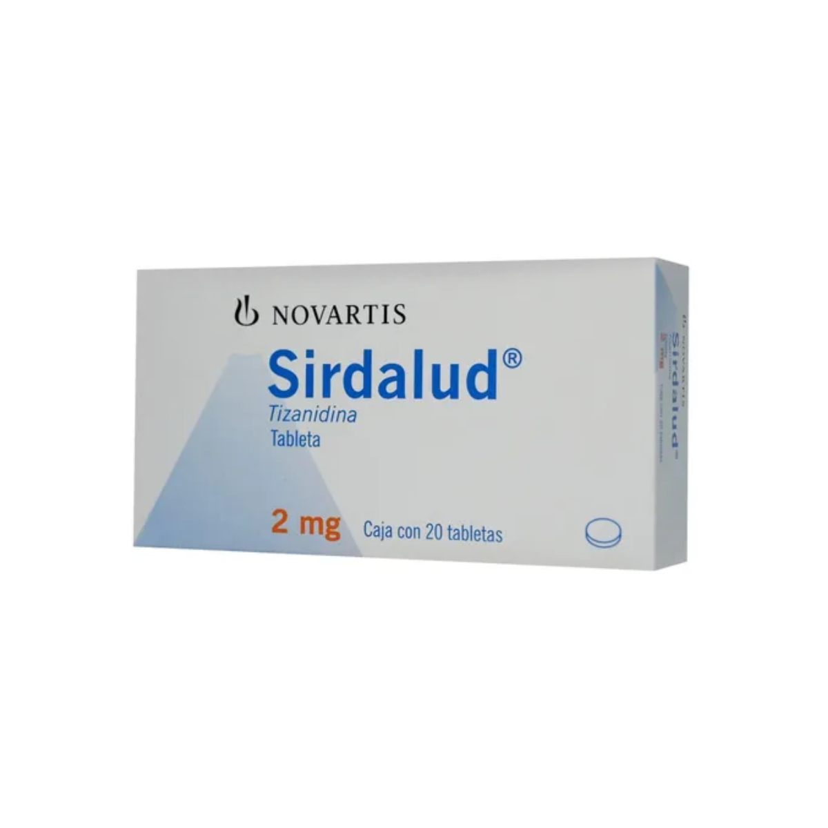 SIRDALUD. TIZANIDINA 2 MG. CAJA CON 20 TABLETAS