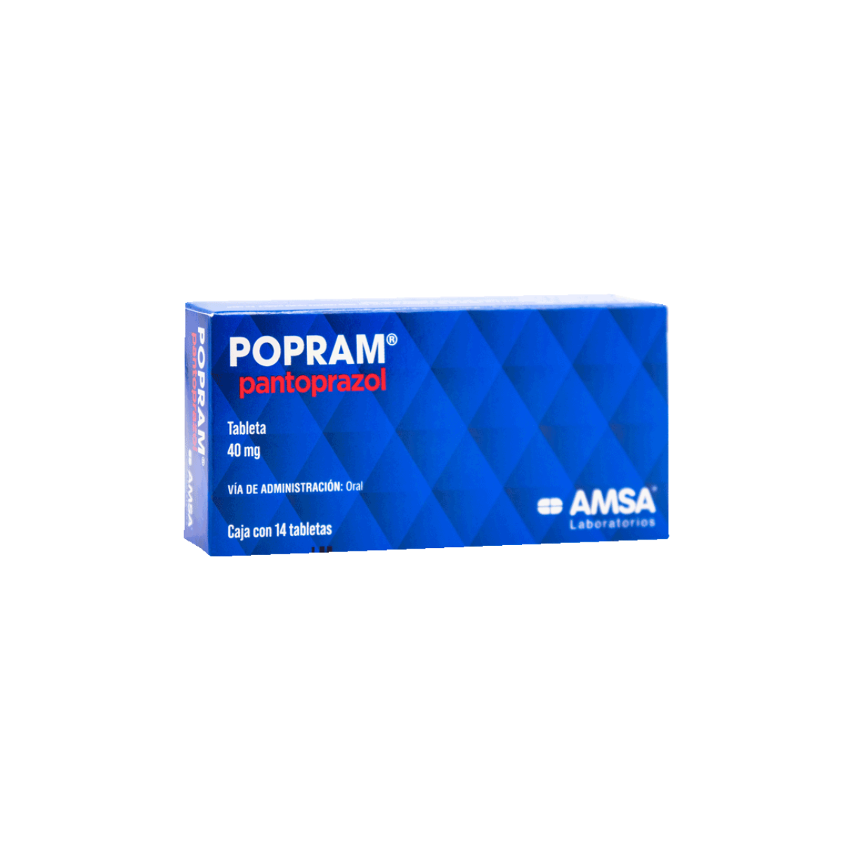 POPRAM. PANTOPRAZOL 40 MG. CAJA CON 14 TABLETAS
