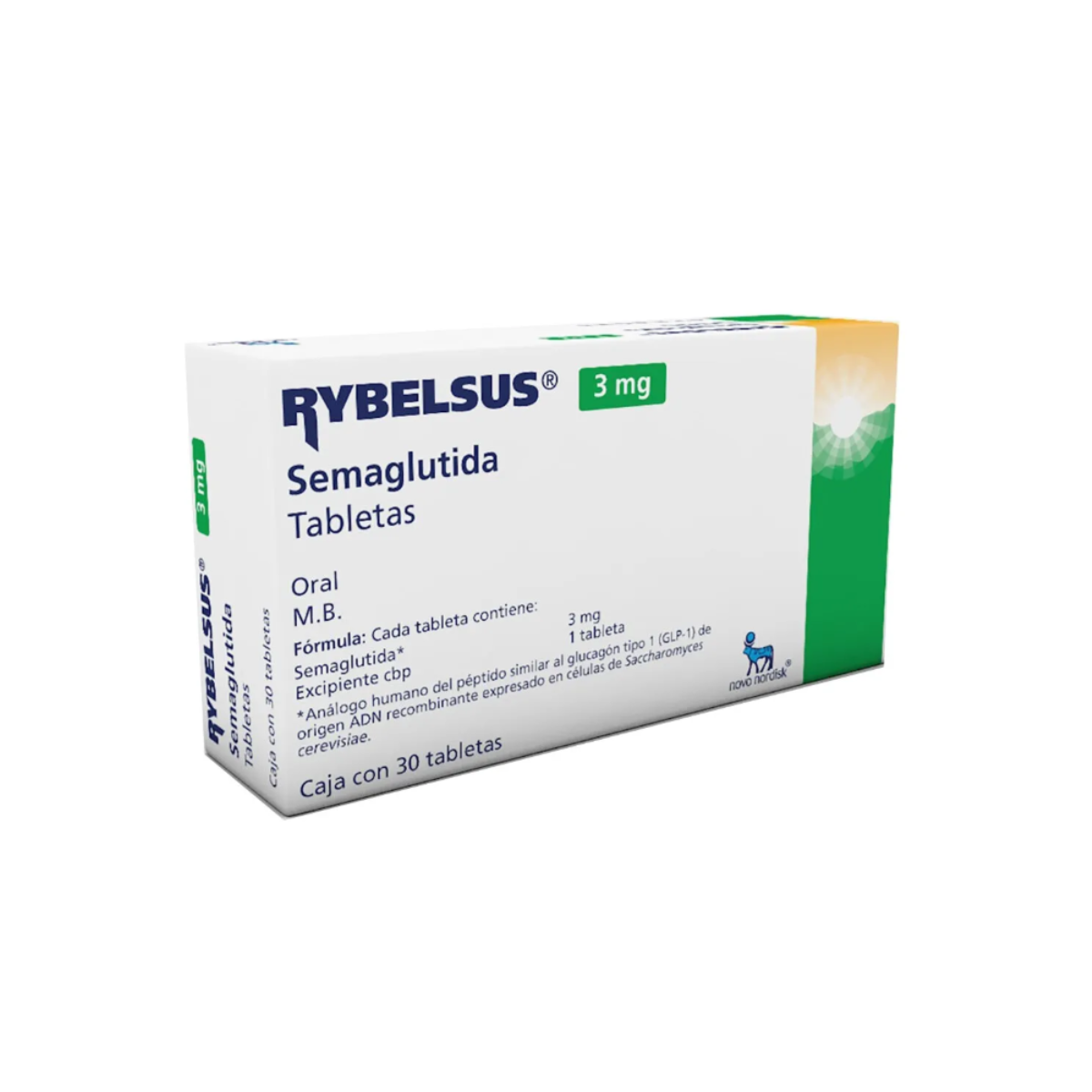 RYBELSUS. SEMAGLUTIDA  3 MG. CAJA CON 30 TABLETAS