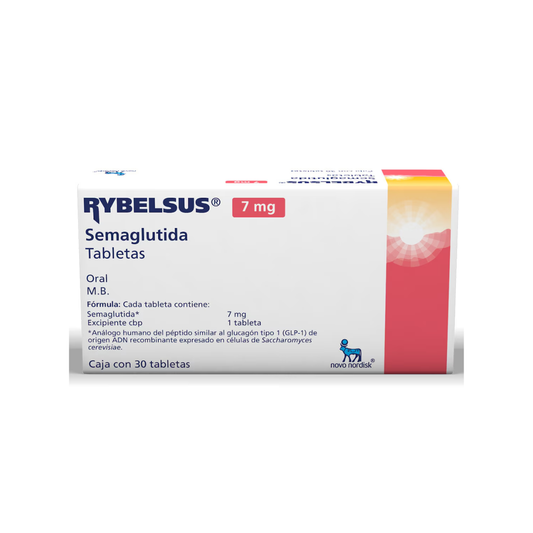 RYBELSUS. SEMAGLUTIDA 7 MG. CAJA CON 30 TABLETAS