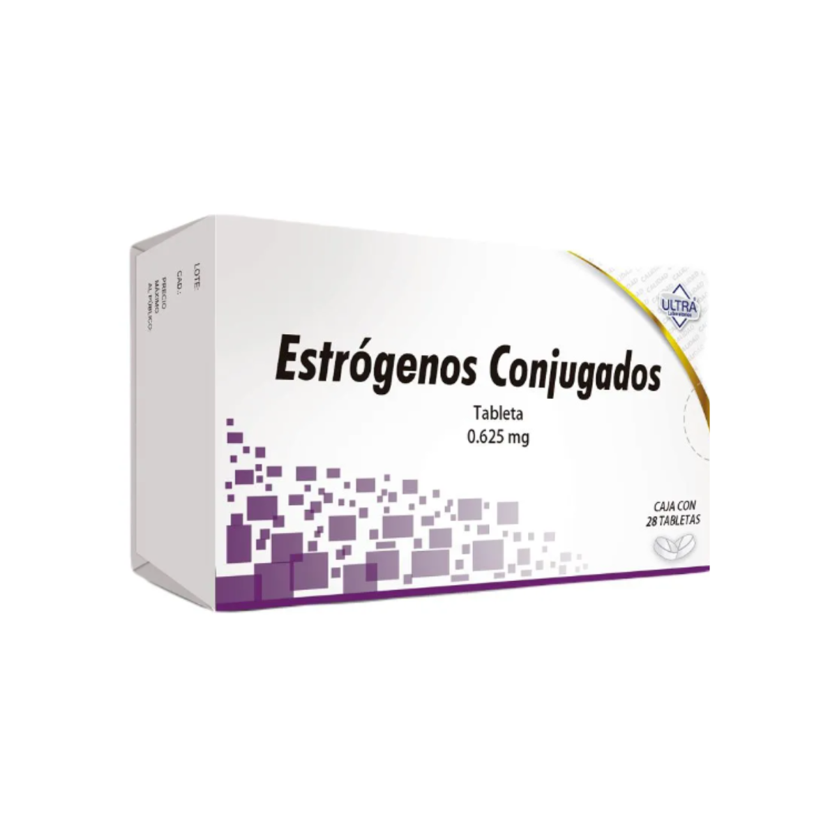 ESTRÓGENOS CONJUGADOS 0.625 MG. CAJA CON 28 TABLETAS
