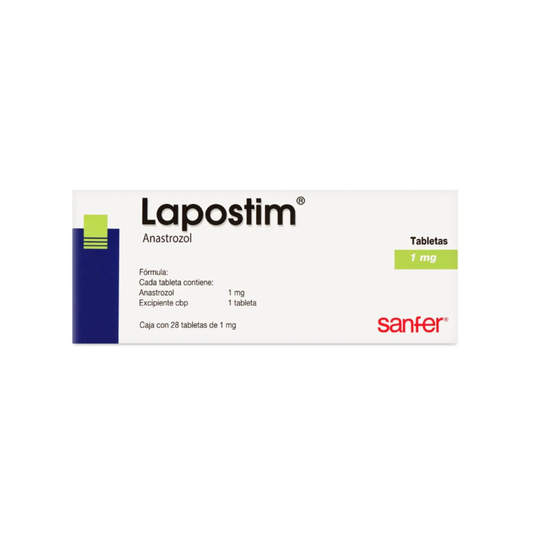 LAPOSTIM. ANASTROZOL 1 MG. CAJA CON 28 TABLETAS