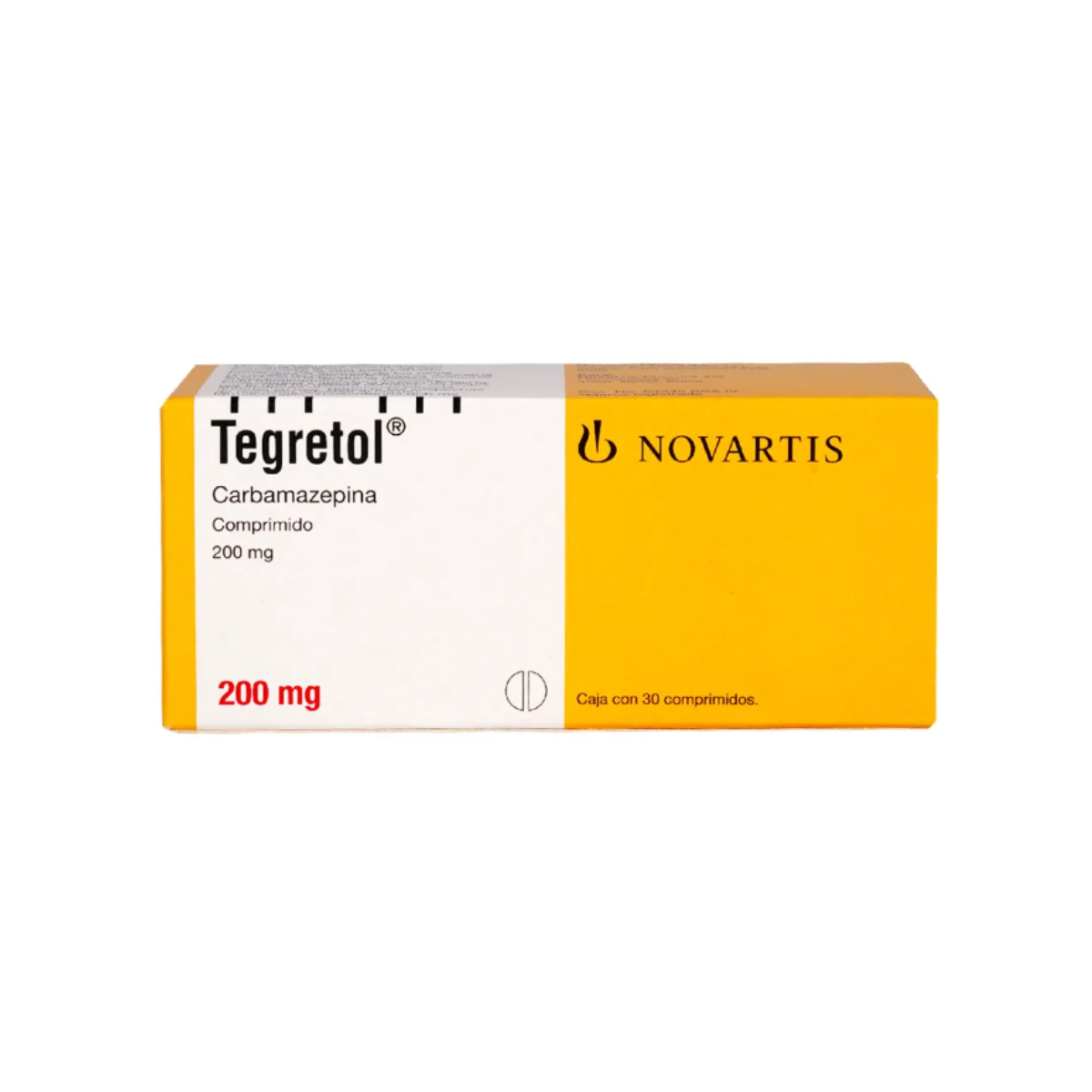 TEGRETOL. CARBAMAZEPINA 200 MG. CAJA CON 30 COMPRIMIDOS
