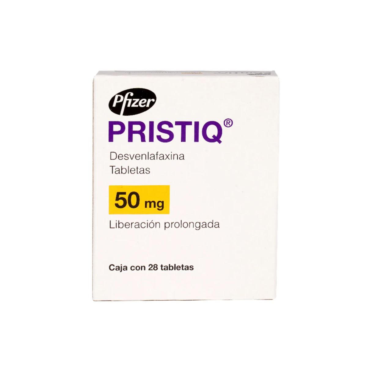 PRISTIQ. DESVENLAFAXINA 50 MG. LIBERACIÓN PROLONGADA. CAJA CON 28 TABLETAS