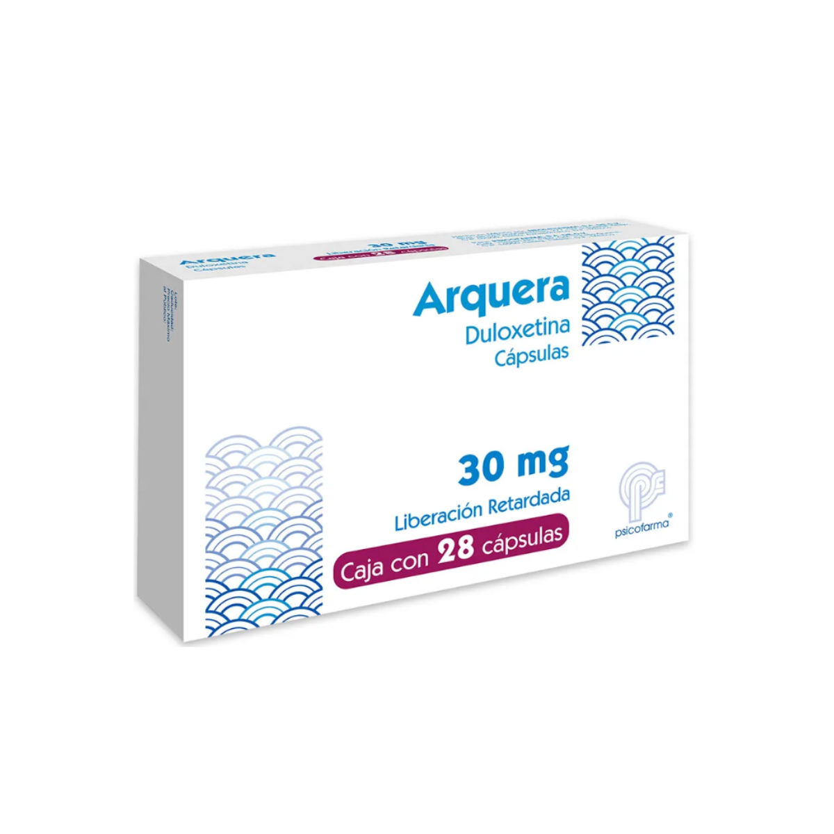 ARQUERA. DULOXETINA 30 MG. LIBERACIÓN RETARDADA. CAJA CON 28 CÁPSULAS