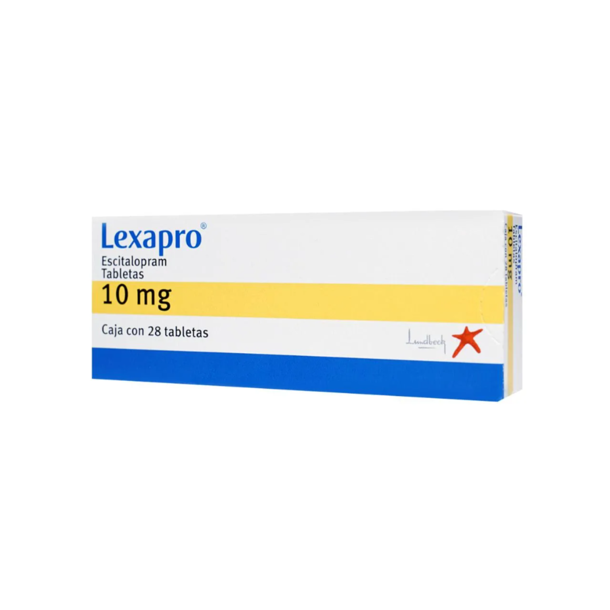 LEXAPRO. ESCITALOPRAM 10 MG. CAJA CON 28 TABLETAS
