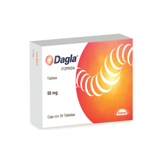 DAGLA. ITOPRIDA 50 MG. CAJA CON 30 TABLETAS
