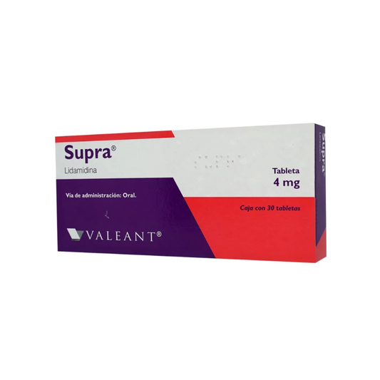 SUPRA. LIDAMIDINA 4 MG. CAJA CON 30 TABLETAS