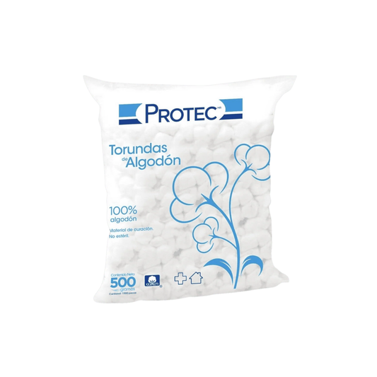 TORUNDAS DE ALGODÓN DE 500 GRAMOS. PROTEC