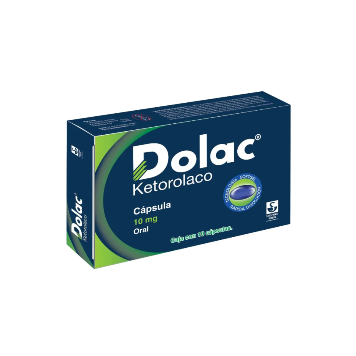 DOLAC. KETOROLACO 10 MG. CAJA CON 10 CÁPSULAS