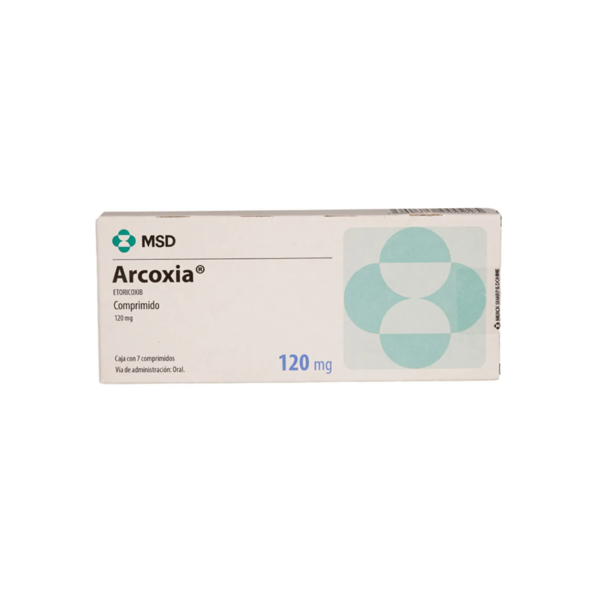 ARCOXIA. ETORICOXIB 120 MG. CAJA CON 7 COMPRIMIDOS