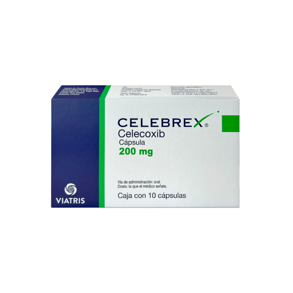 CELEBREX. CELECOXIB 200 MG. CAJA CON 10 CÁPSULAS