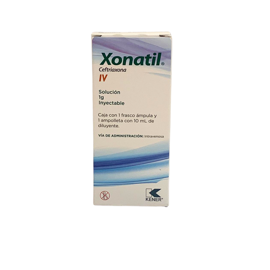 XONATIL CEFTRIAXONA IV SOLUCIÓN 1G INYECTABLE KENER