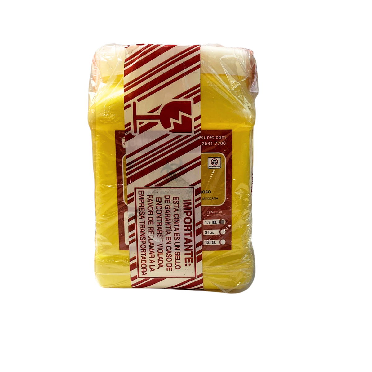 CONTENEDOR PARA LIQUIDOS BIOLOGICOS INFECCIOSOS AMARILLO 1.7 L