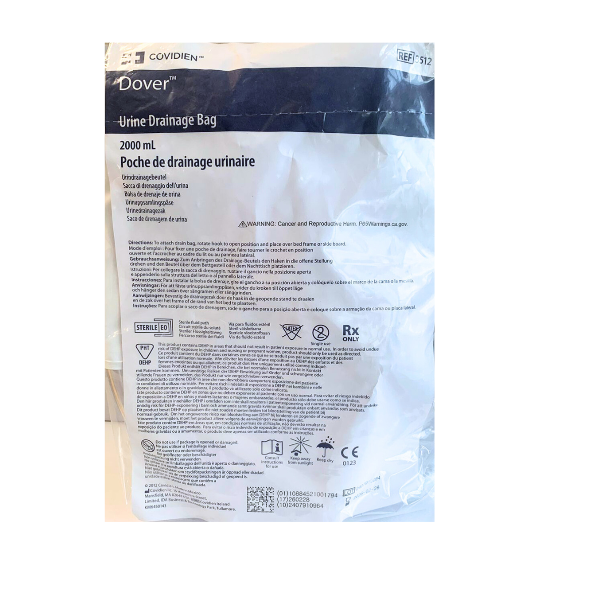 COVIDIEN BOLSA RECOLECTORA DE ORINA SISTEMA CERRADO 2000ML