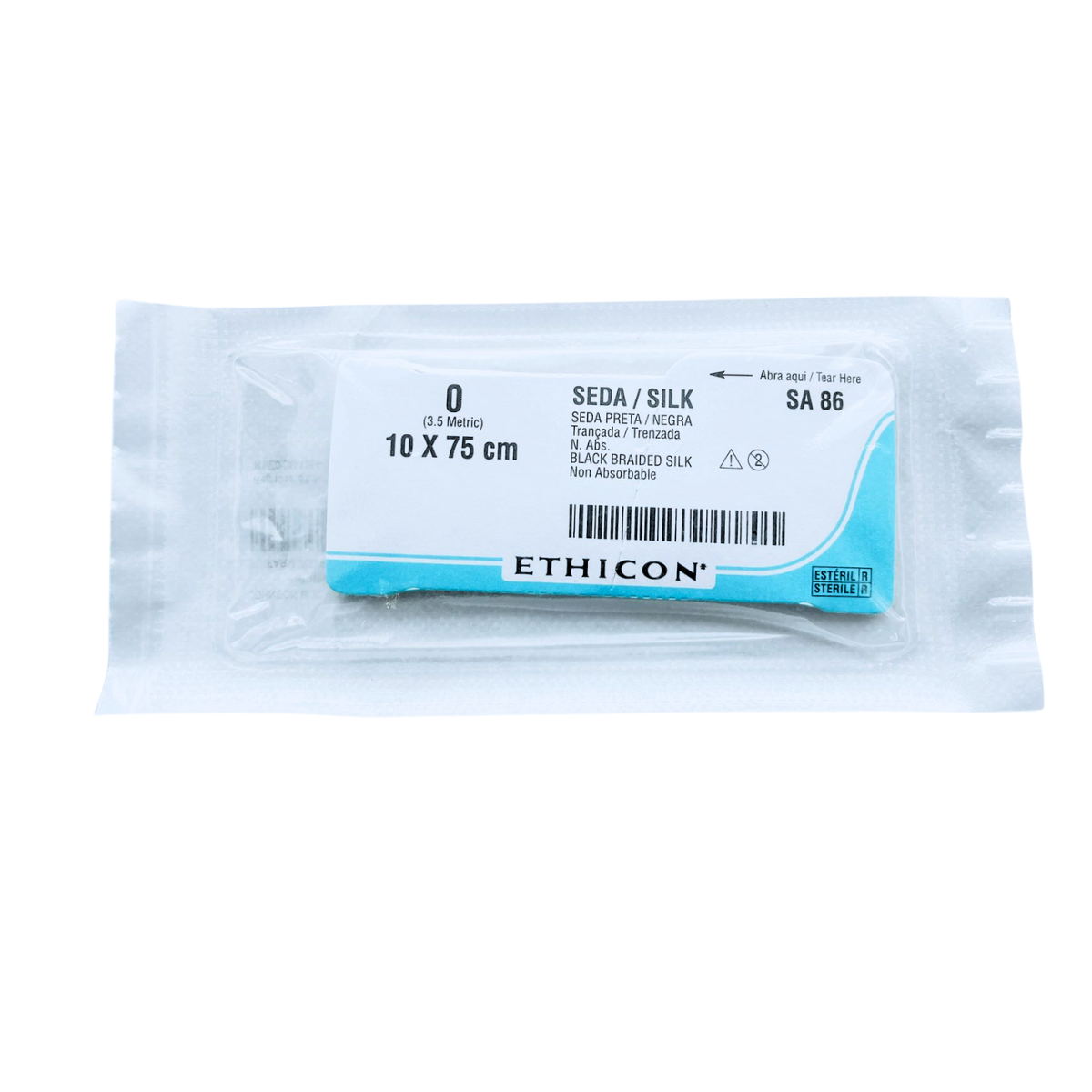 SEDA-SILK 0 ETHICON (SUTUPAK 10X75CM 3.5M) (24 PIEZAS)