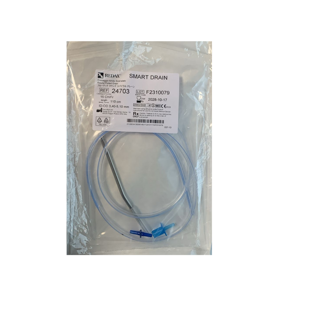 DRENAJE REDONDO ACANALADO 15 FR CON TROCAR Y RESERVORIO (REDAX) SMART DRAIN