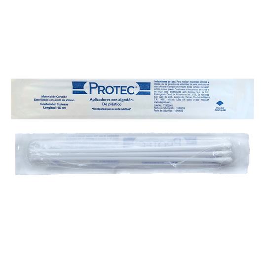 APLICADOR PROTEC DE PLASTICO ESTERIL C/3