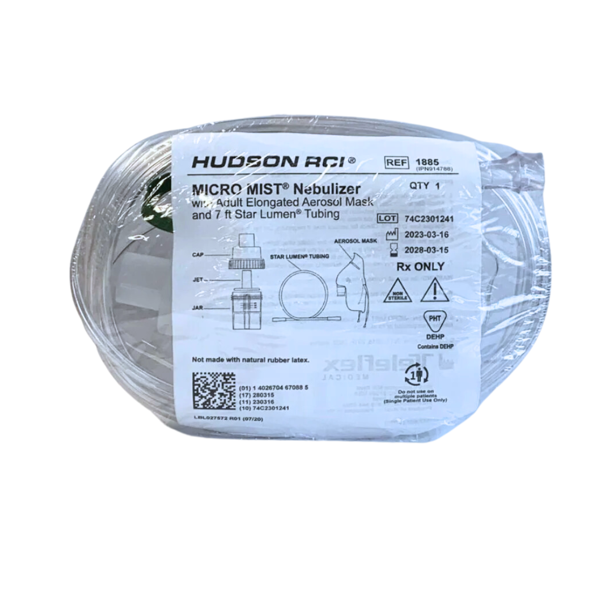 MASCARILLA HUDSON MICRONEBULIZADORA ALARGADA ADULTO