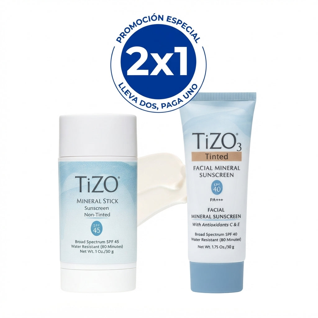 Promoción Especial 2x1 Protectores Solares TiZO (Mineral Stick + Primer Tinted)