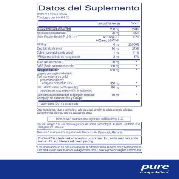 Pure Encapsulations Hair/Skin/Nails Ultra 60 Caps