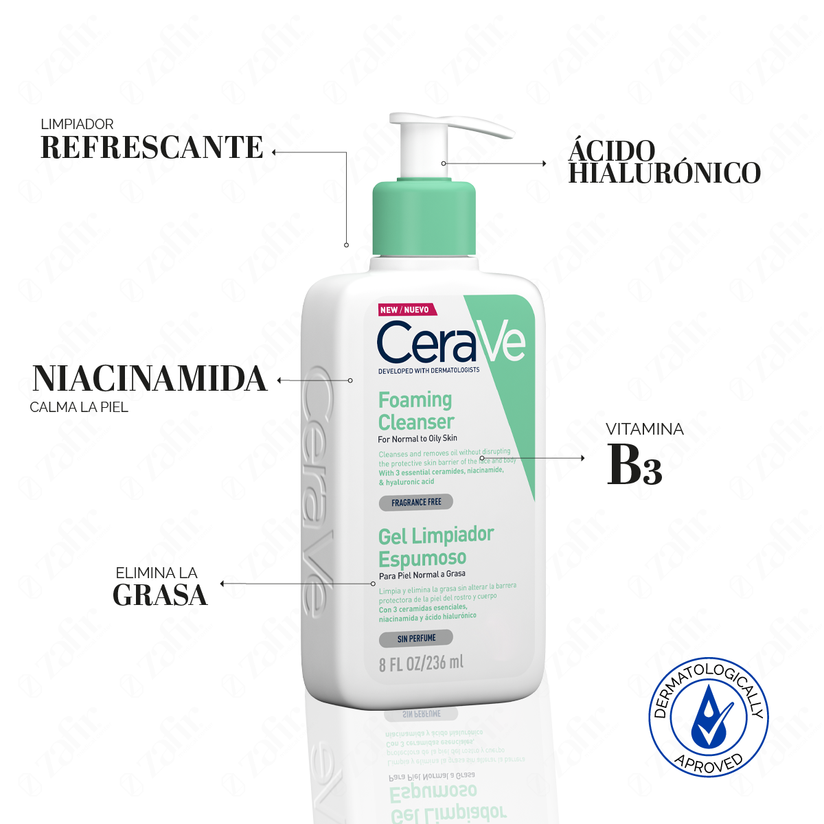 CeraVe Gel Limpiador Espumoso Diario 236 ml