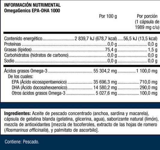 Metagenics OmegaGenics EPA-DHA 1000 (60 cápsulas)