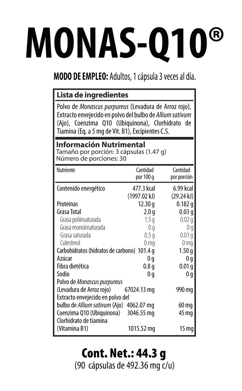 Nutrabiotics MONAS-Q10 (90 cápsulas)