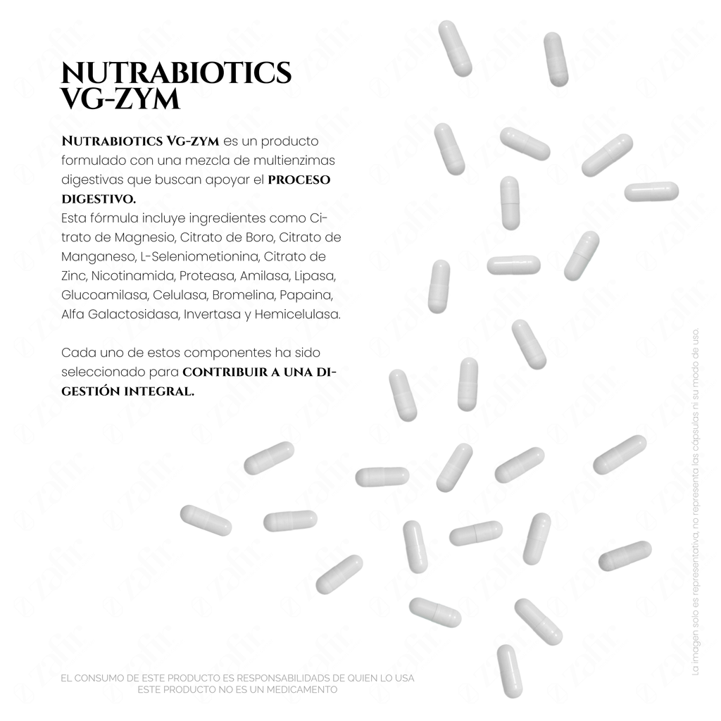Nutrabiotics Vg-zym Frasco x 90 cápsulas