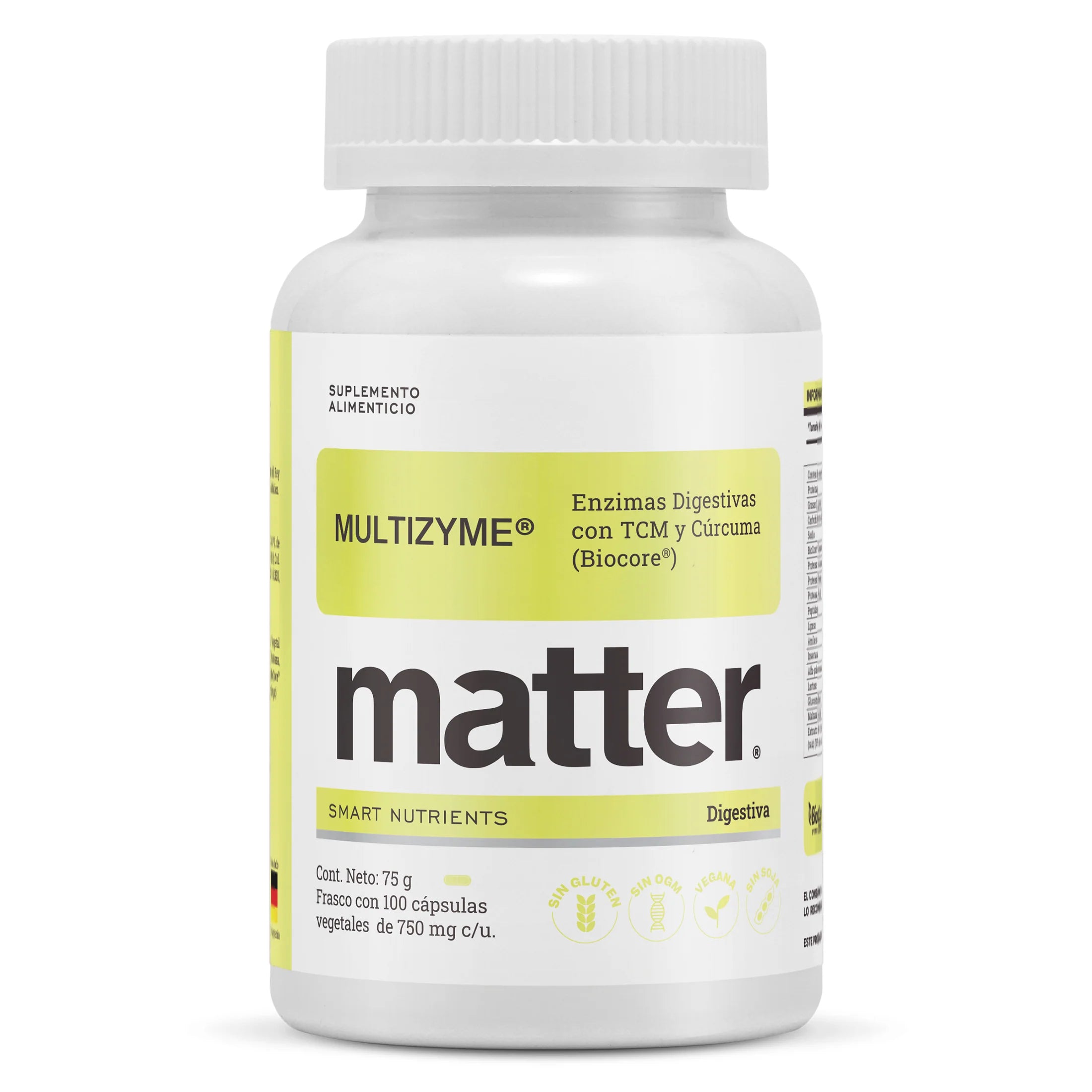 Multizyme Matter Enzimas Digestivas con TCM y Cúrcuma