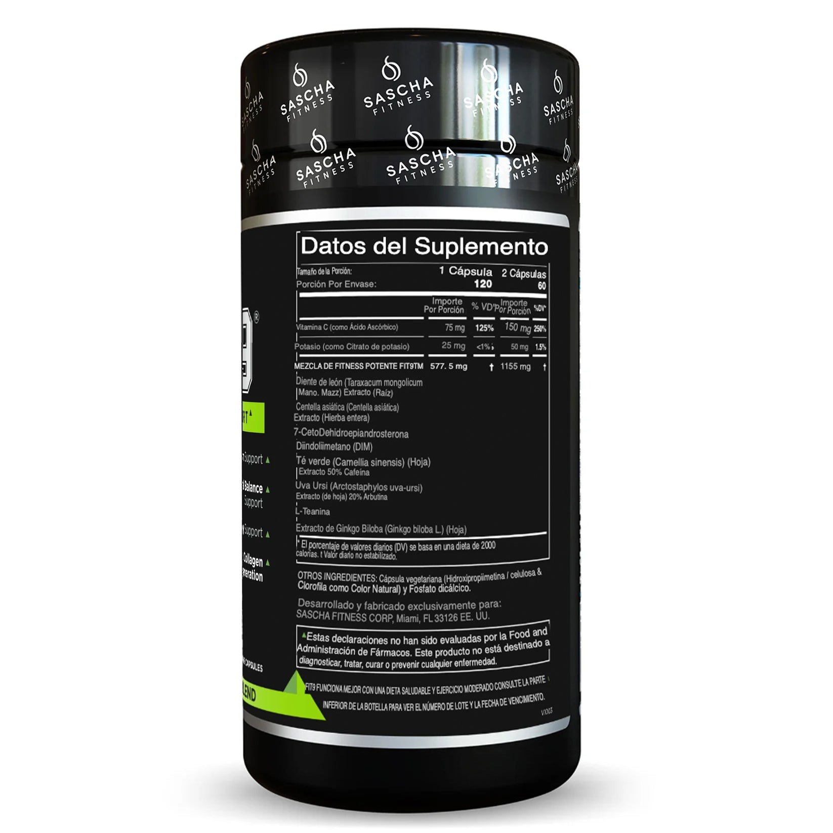 Sascha Fitness FIT 9 Fat Loss Support 120 cáps