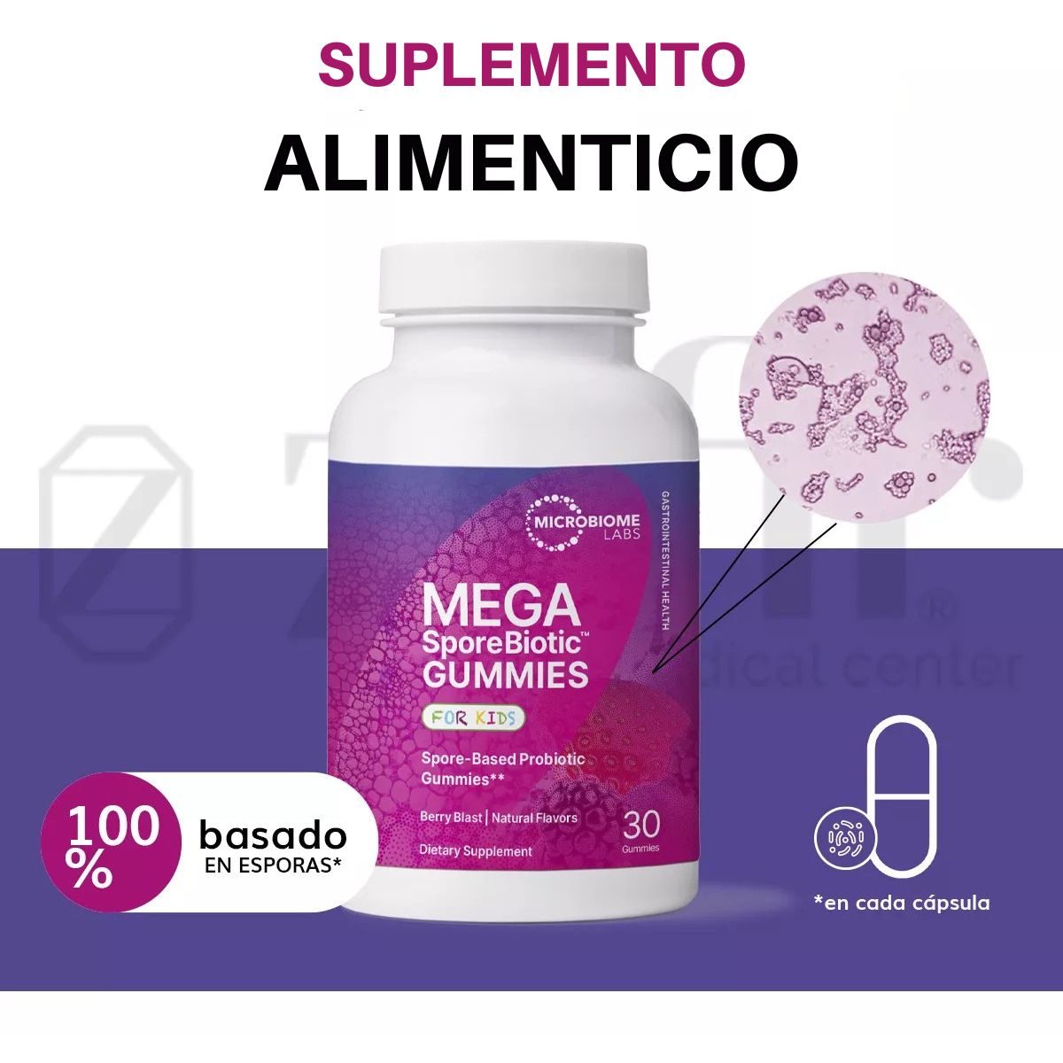 MICROBIOMLABS MEGASPOREBIOTIC FOR KIDS GUMMIES 30