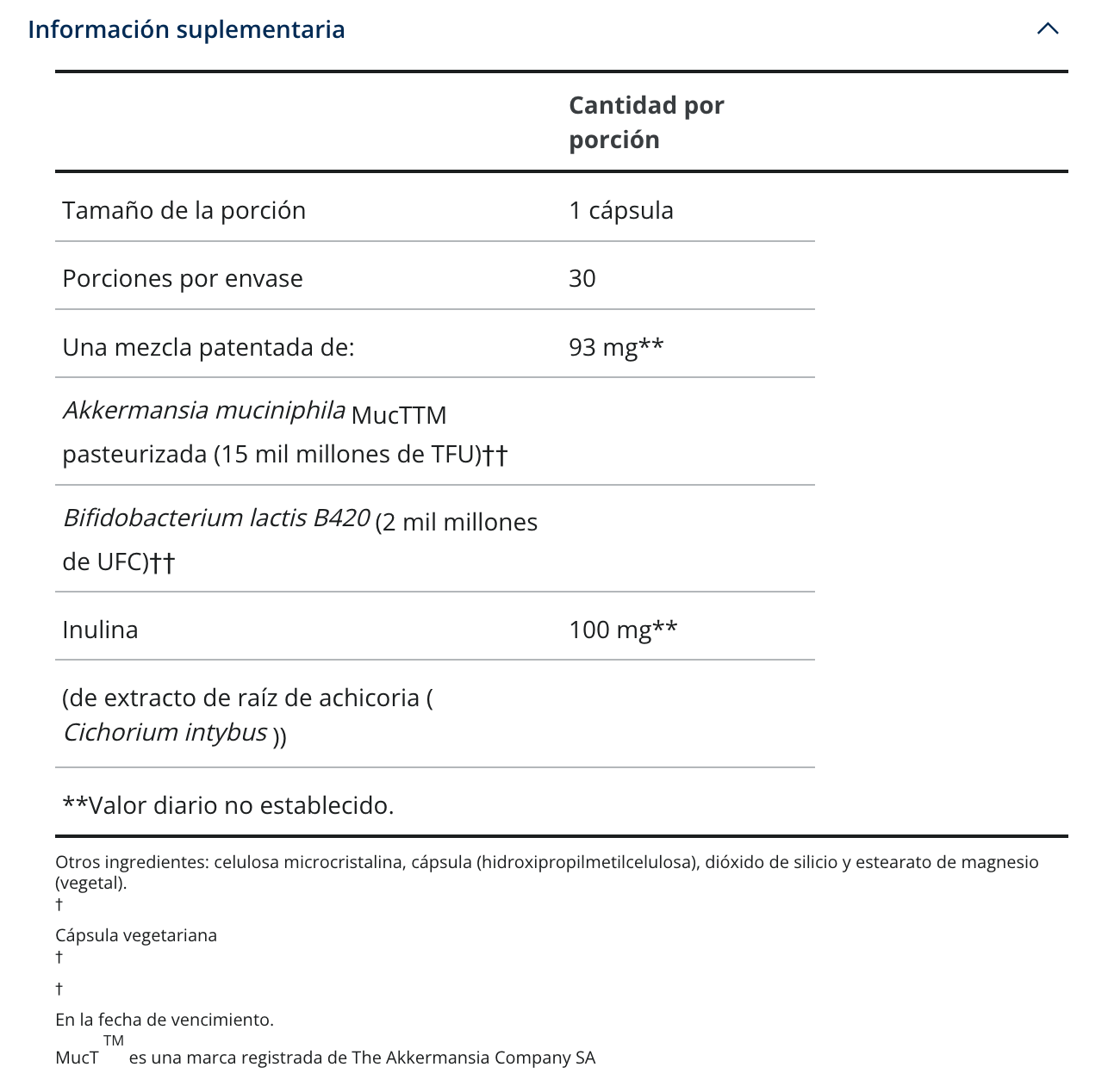Metagenics UltraFlora Triplebiótico con Akkermansia