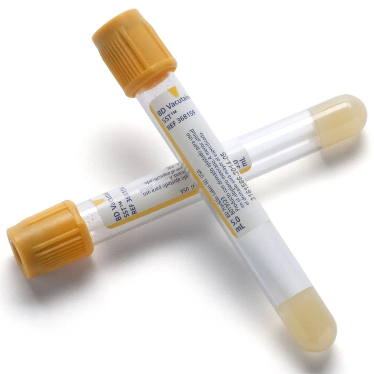 TUBO VACUTAINER AMARILLO 5 ML / CONTIENE 5 PIEZAS