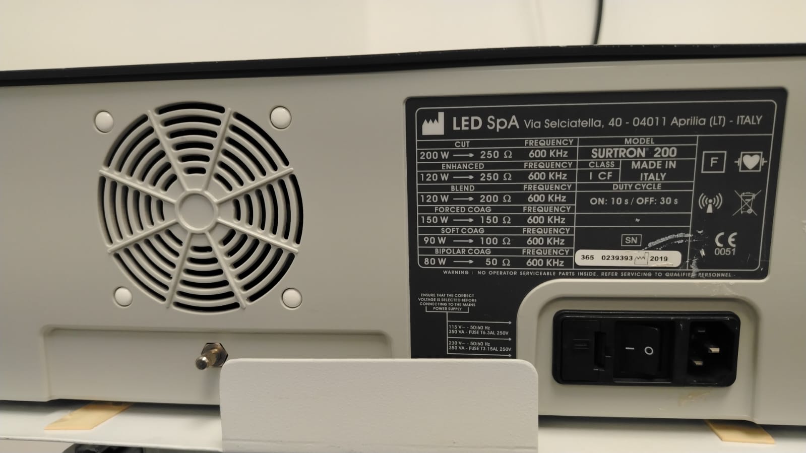 Electrocauterio SURTRON 200 LED SpA | 200W Potencia | 100% Funcional