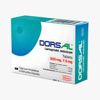 DORSAL. CARISOPRODOL 200 MG/ MELOXICAM 7.5 MG. 14 TABLETAS