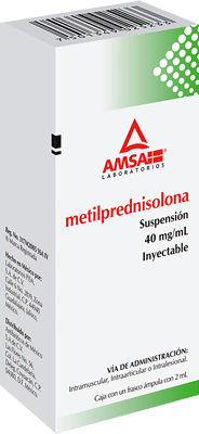 ACETATO DE METILPREDNISOLONA AMSA LABORATORIOS SOLUCIÓN INYECTABLE 40 MG / ML